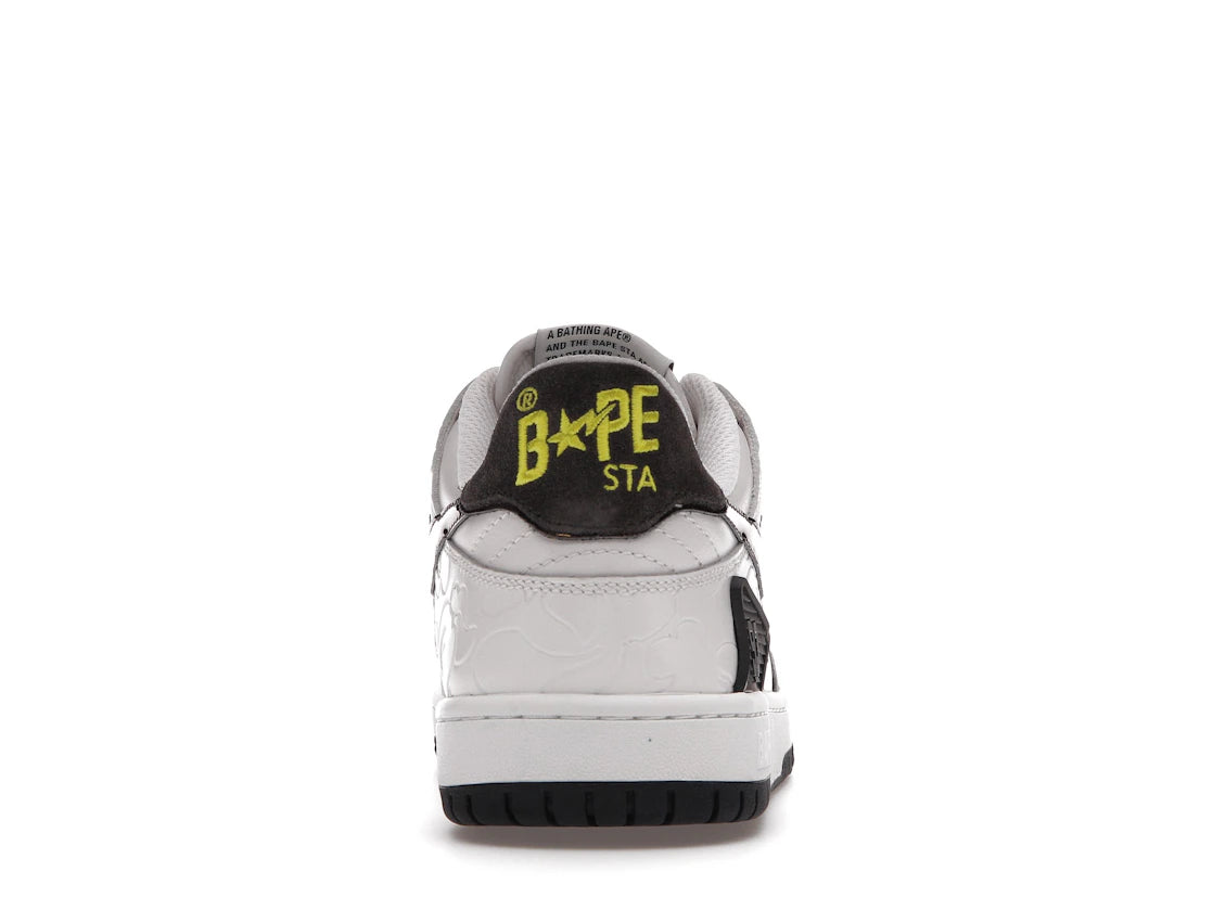 A Bathing Ape Bape SK8 Sta White Silver