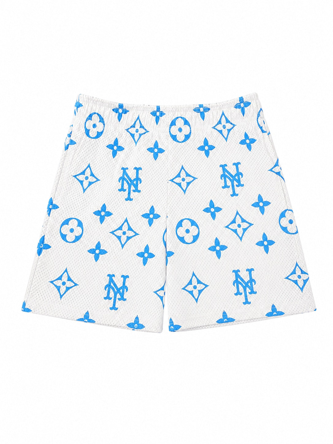 bravest studio mesh shorts white and blue NY