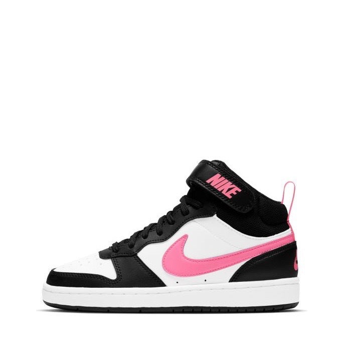 Nike Court Borough Mid 2 (GS) — Black/Sunset Pulse-White