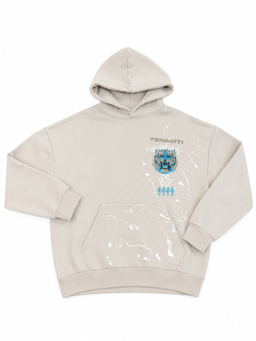 Tenaciti beige worldwide hoodie