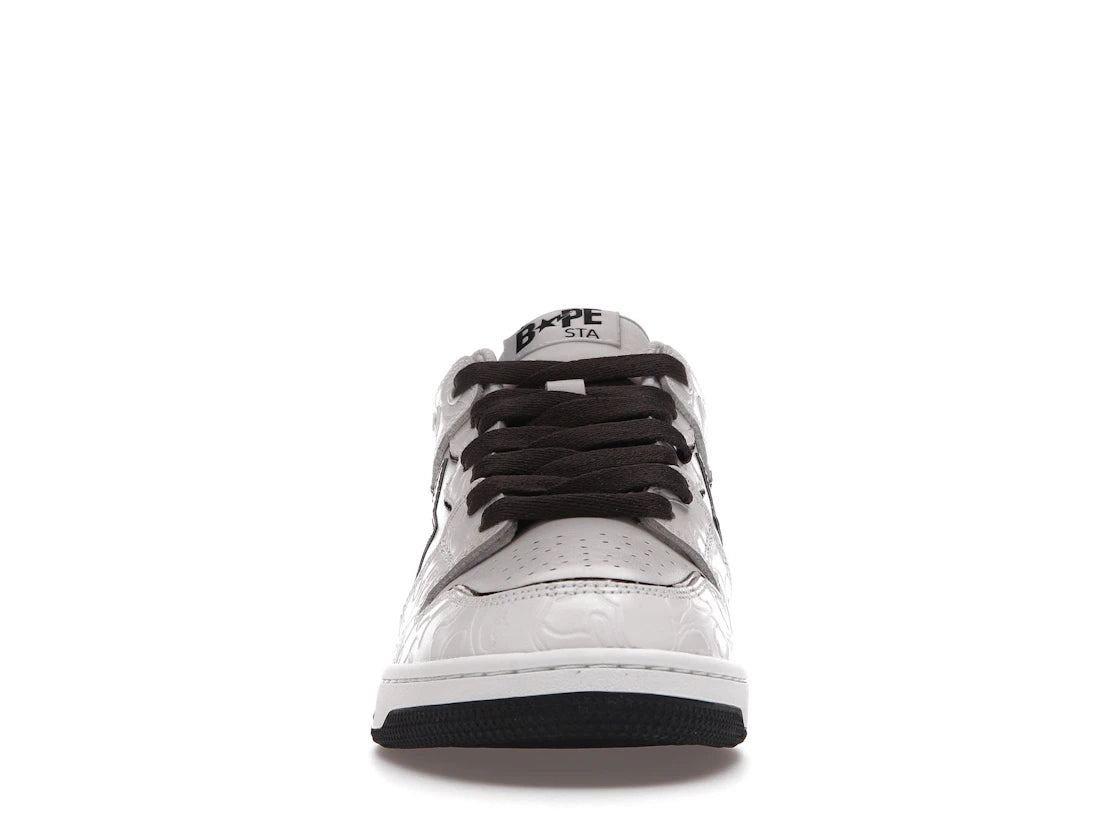 A Bathing Ape Bape SK8 Sta White Silver