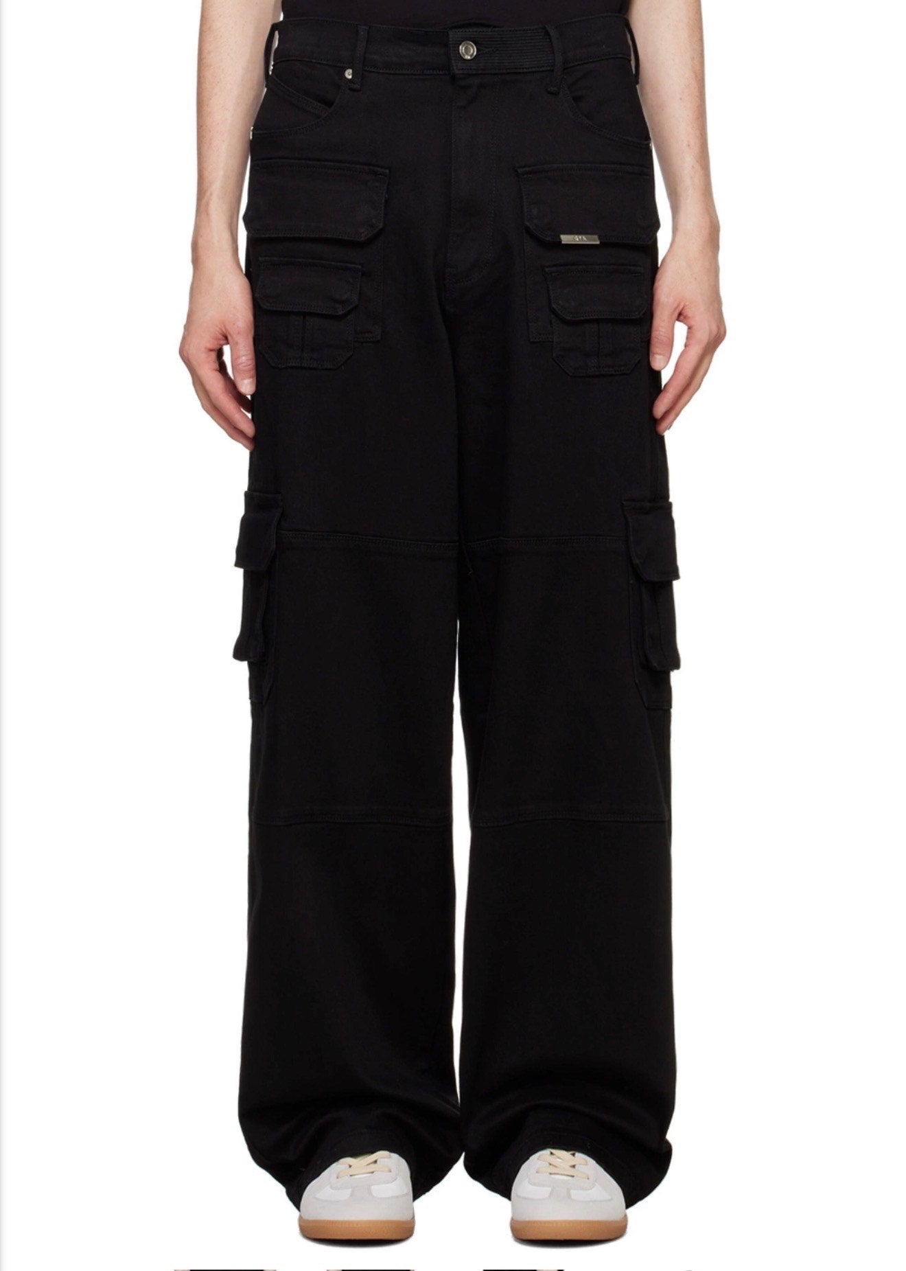 Rta Black Roman Denim Cargo Pants