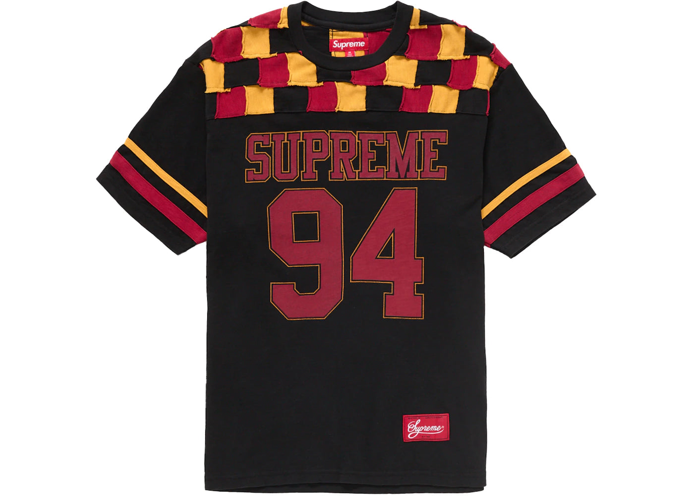 Supreme Patchwork Yoke Football Top Black