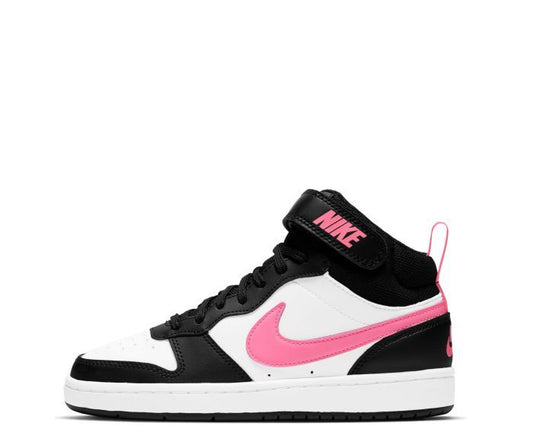 Nike Court Borough Mid 2 (GS) — Black/Sunset Pulse-White