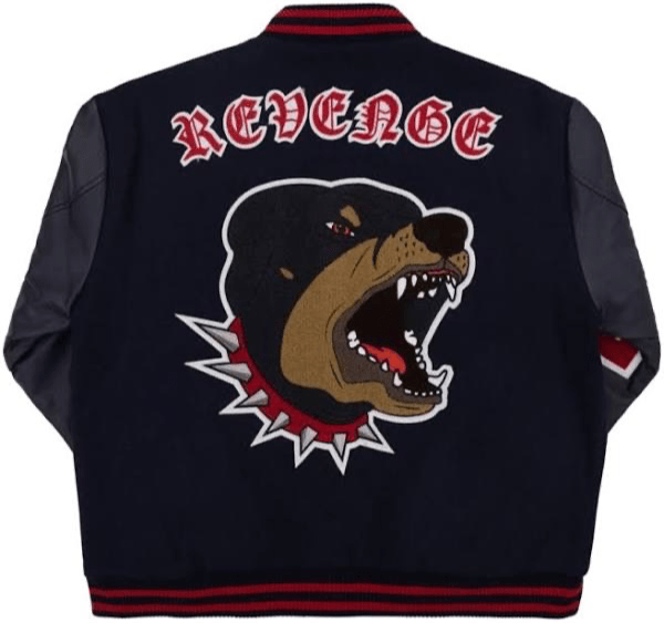 REVENGE ROTTWEILER VARSITY JACKET NAVY