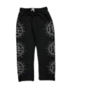 Mixed Emotions Eclipse black rhinestone sweats