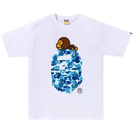 Bape Tee Blue Camo milo