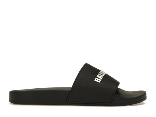 Balenciaga Pool Slide Black White