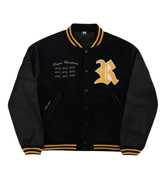 REVENGE ROTTWEILER VARSITY JACKET BLACK