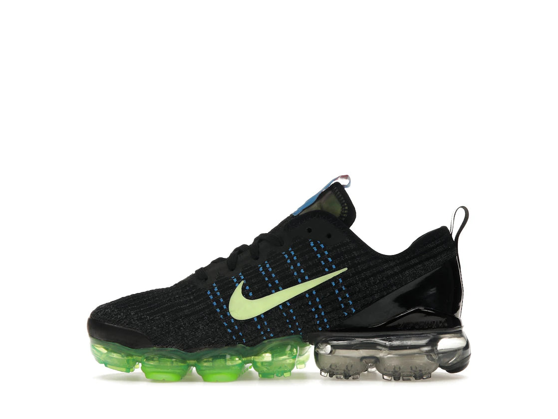 Nike Air VaporMax Flyknit 3 Black Blue Volt (GS)