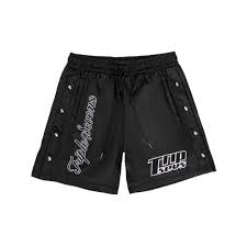 Triple 7's Black Nylon Shorts