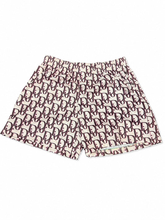 Bravest studio pink and brown mesh shorts