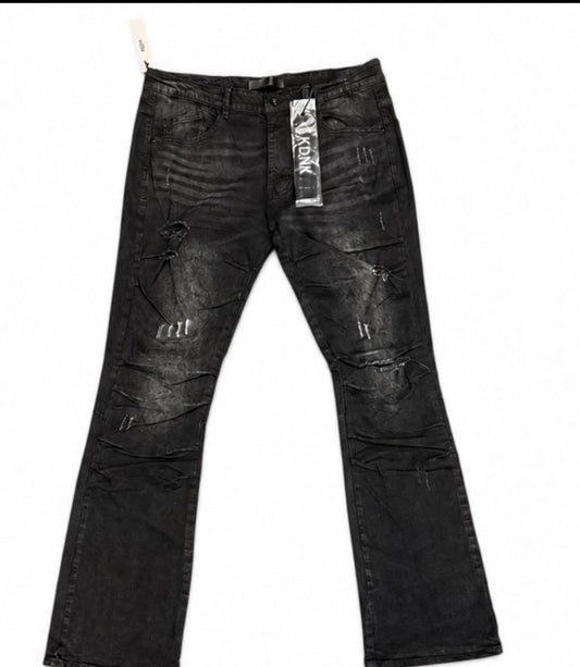 KDNK Ripped Black Jeans