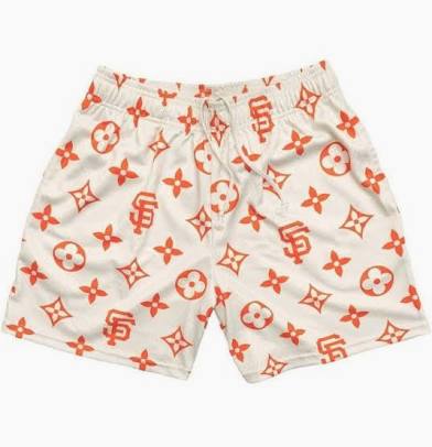 Bravest studio mesh shorts white and orange SF