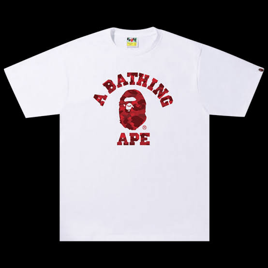 Bape Tee Red/White