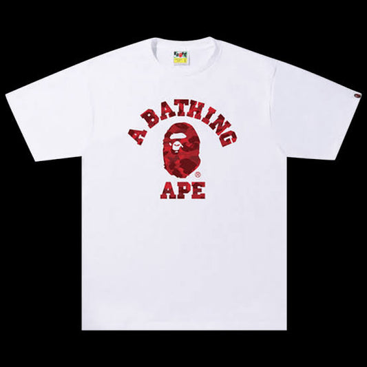 Bape Tee Red/White