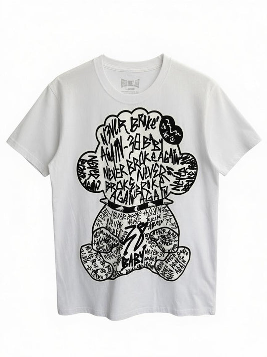 Never Broke Again Nba Young Boy White Tee