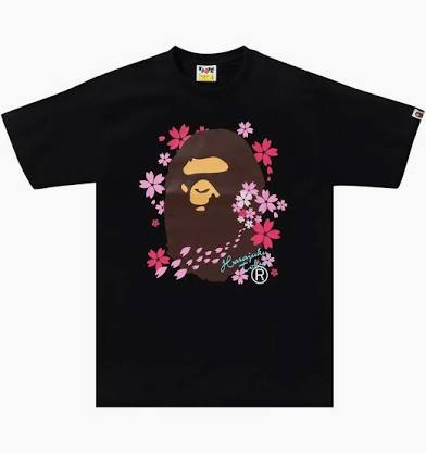 Bape sakura ape head tee