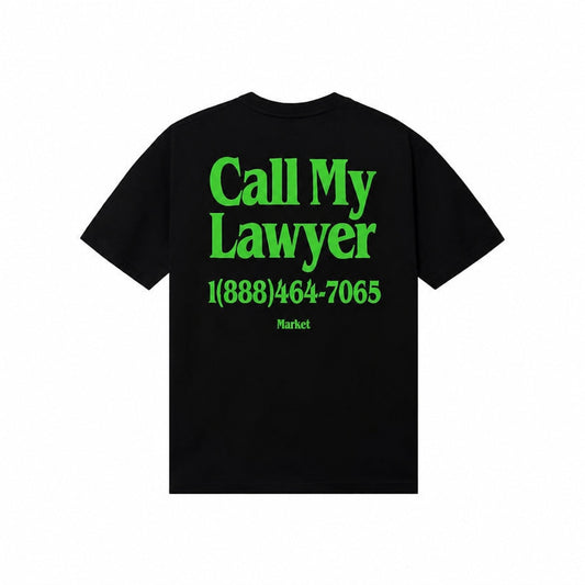 MARKET 'CALL MY LAWYER' TEE BLACK/GREEN