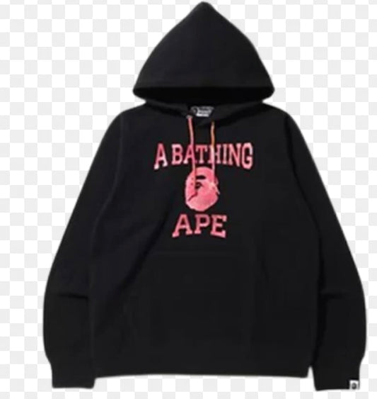 bape tie dye hoodie black pink