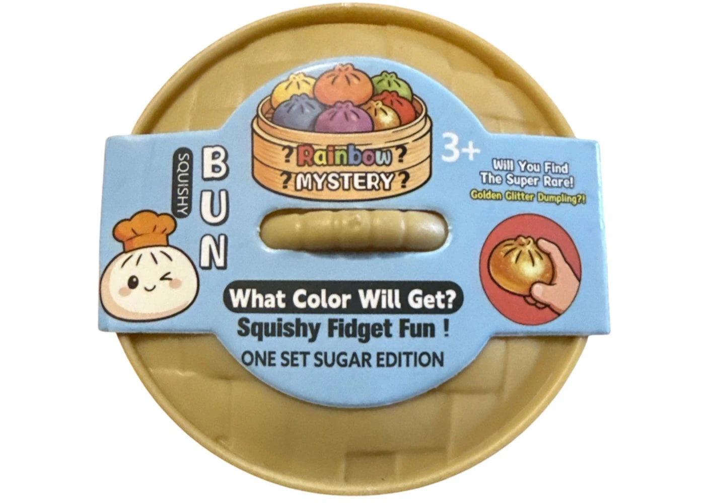Squishy Bun Rainbow Mystery - Golden Glitter Dumpling - One Set Sugar Edition Blind Box