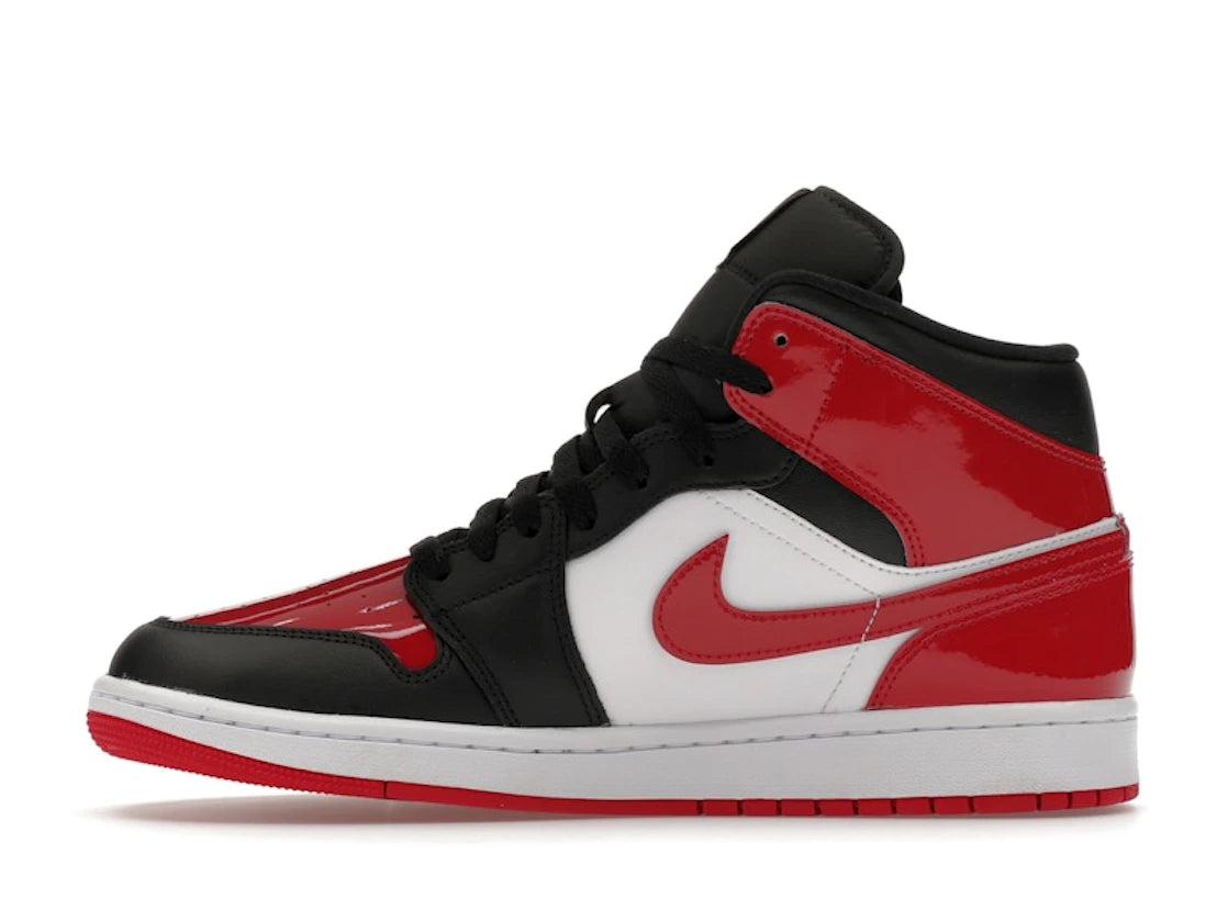 Jordan 1 Mid SE Patent Bred Toe