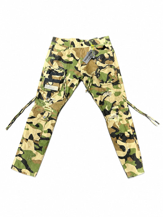 Smoke rise slim fit wood camo jeans