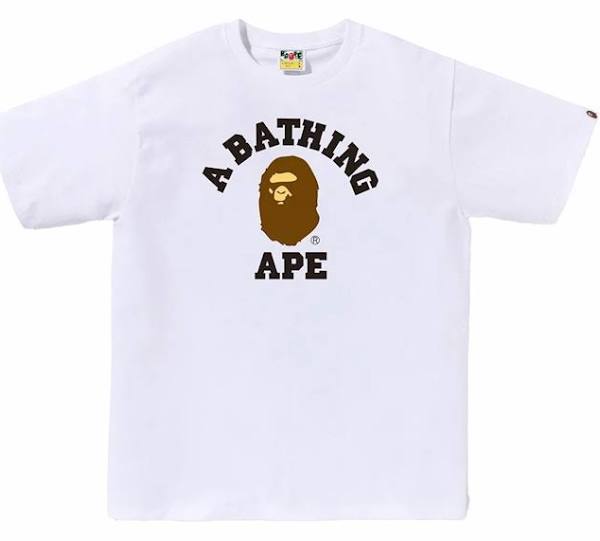 BAPE Check College Tee White