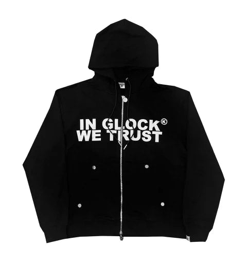 In Glock We Trust Black Zipup