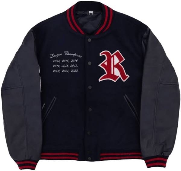 REVENGE ROTTWEILER VARSITY JACKET NAVY