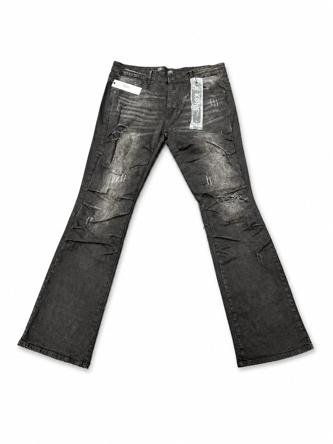 KDNK Black skinny flare jeans