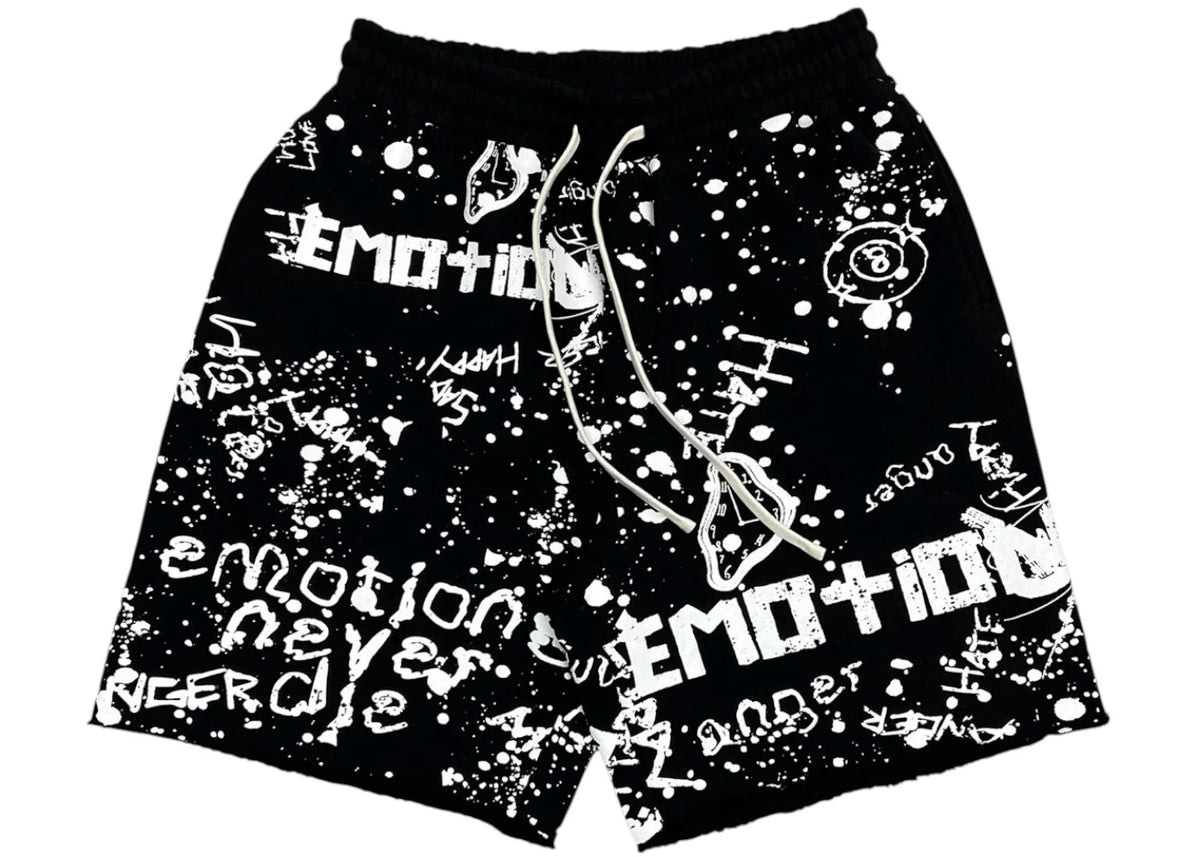 Mixed Emotions Graffiti Shorts Black