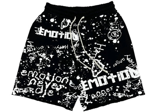 Mixed Emotions Graffiti Shorts Black