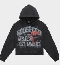 Godspeed Seeing Double Hoodie Black Wash