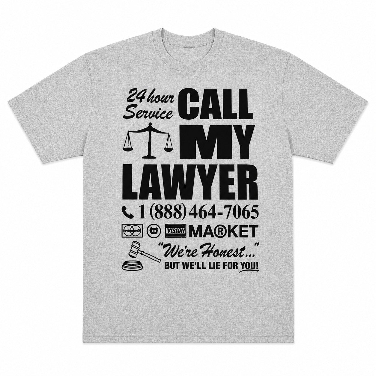 MARKET "CALL MY LAWYER" TEE GREY/BLACK