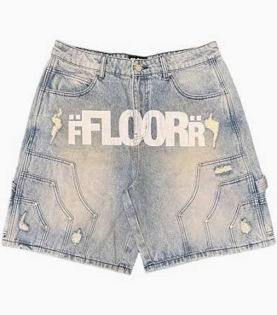 FLOOR 914 blue wash jorts