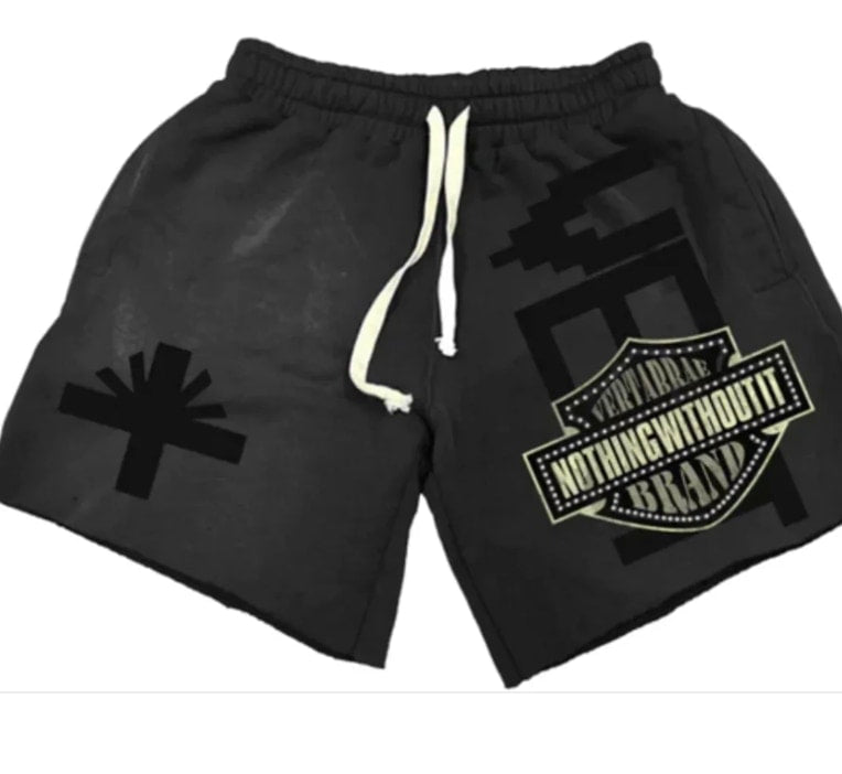Vertabrae Emblem Shorts Black