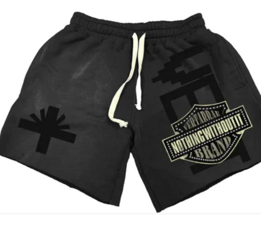 Vertabrae Emblem Shorts Black