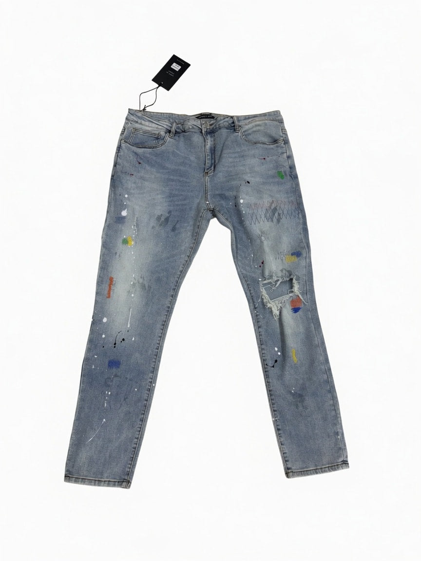 Embelish Jeans Light Blue