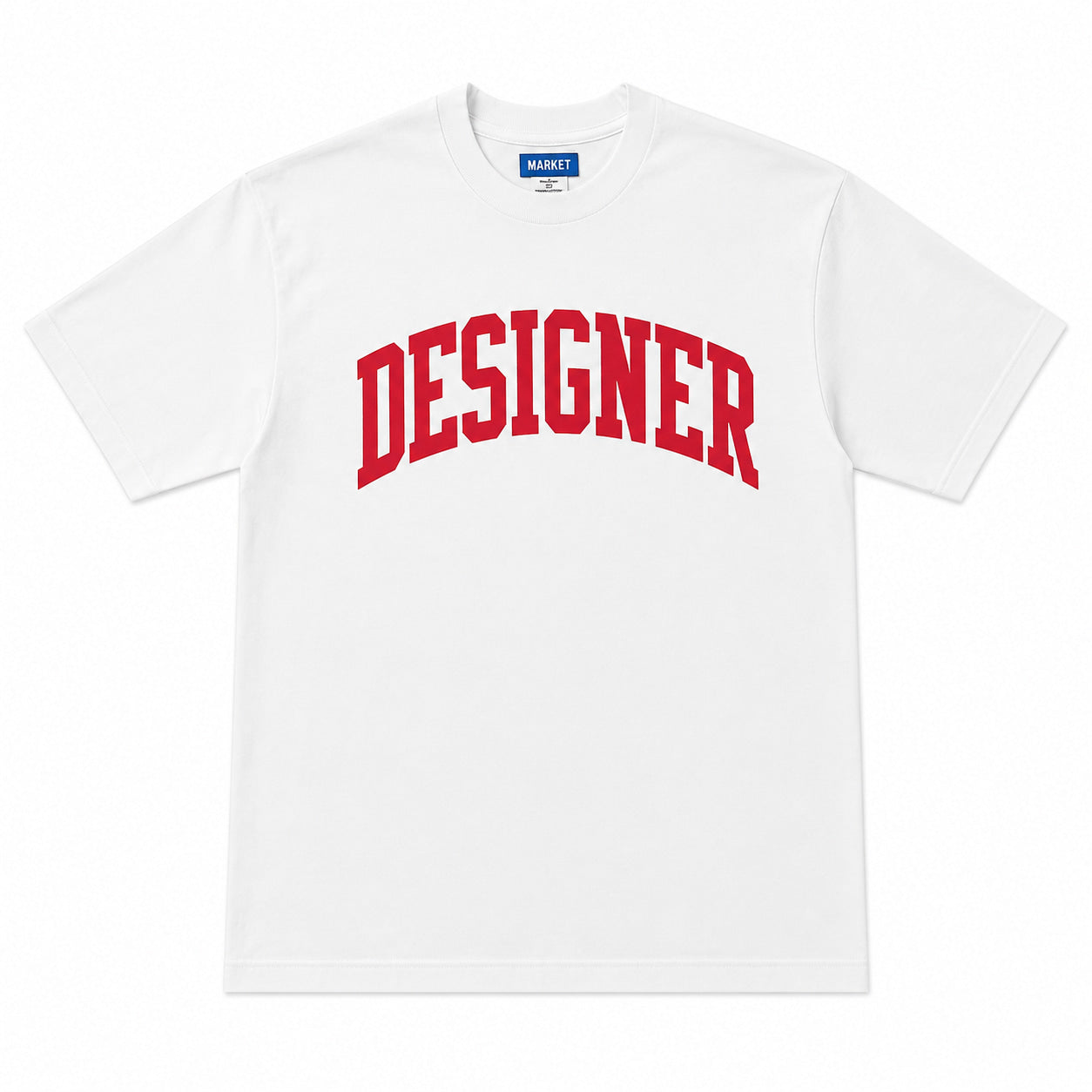 MARKET "DESIGNER" TEE WHITE/RED