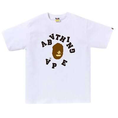 Bape Tee Reverse Head White/Brown