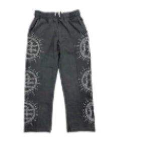 Mixed Emotions Eclipse grey acid wash rhinestone sweats