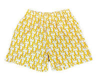 Bravest studio yellow and white mesh shorts