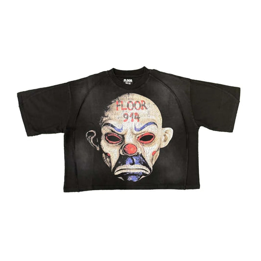 floor 914 oversized clown black tee