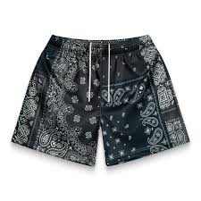 Bravest studio Black patchwork paisley shorts