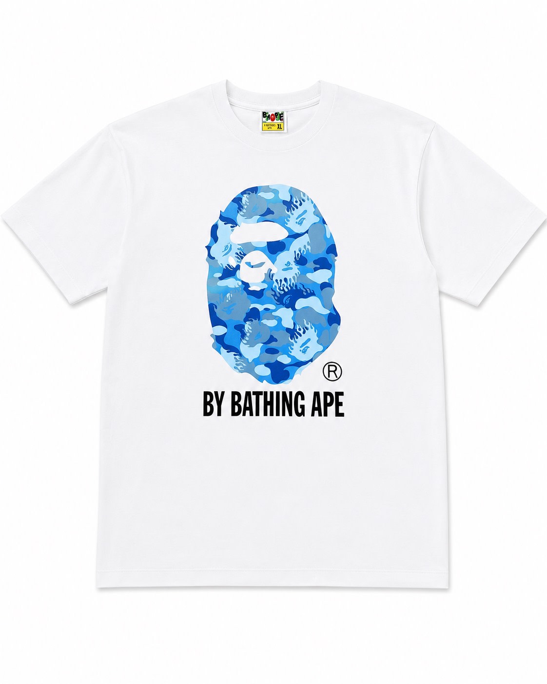 BAPE ABC Camo College tee white/blue