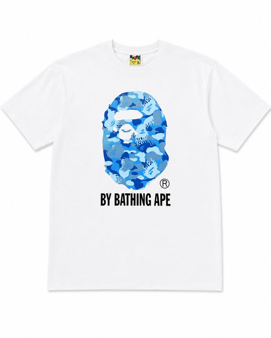 BAPE ABC Camo College tee white/blue
