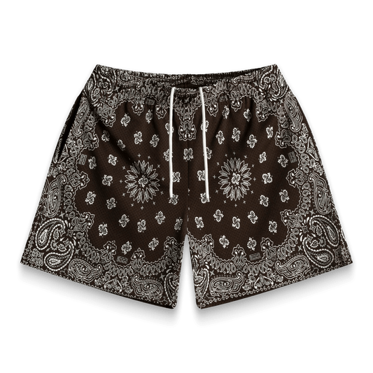 Bravest Brown Paisley Shorts