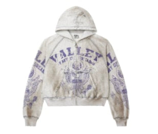 Vale Army Zip Up Grey
