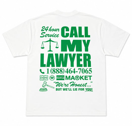 MARKET "CALL MY LAWYER" TEE WHITE/GREEN